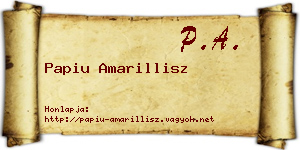 Papiu Amarillisz névjegykártya